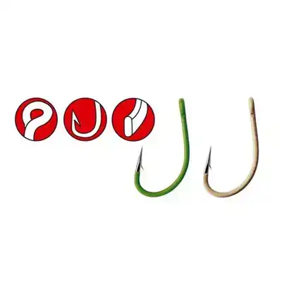 G-Carp A1 Camouflage Coated Super Hook Apple Green - Maat: 8