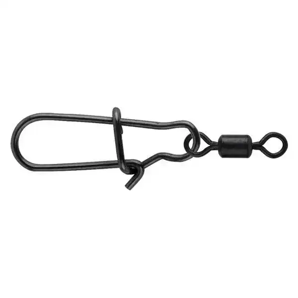 Matt Black Easy Snap + Rolling Swivel Maat: 1+8 (13 st)