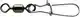 Black Rolling Swivel + Fastlock Snap Maat: 2