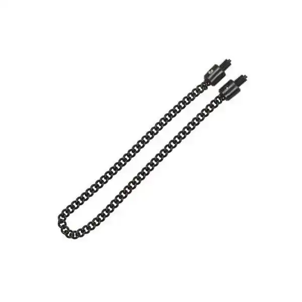 Black Stainless Chunky Chain - Plastic End 12 inch
