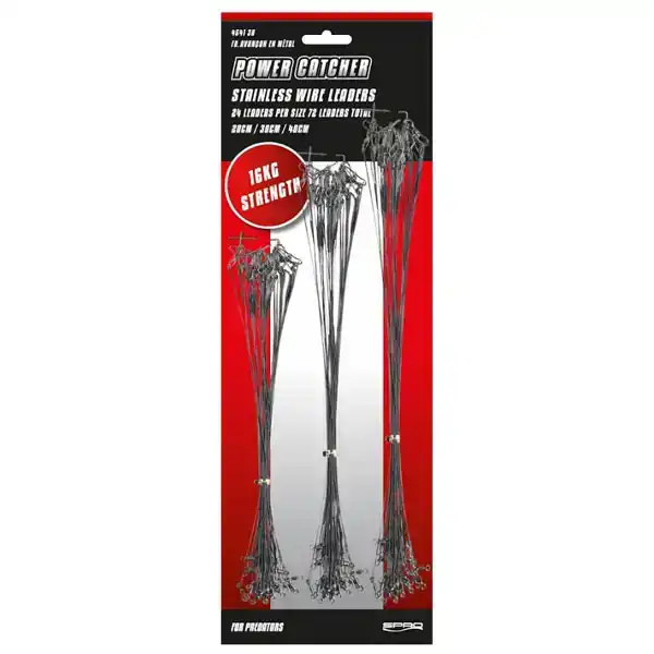 Power Catcher Wire Leader Assortiment 8 kg - 15 / 20 / 30 cm