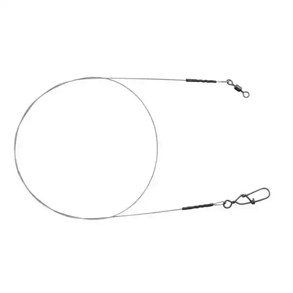 Matt Black Leader 7x7 Wire 22 lb - 25 cm