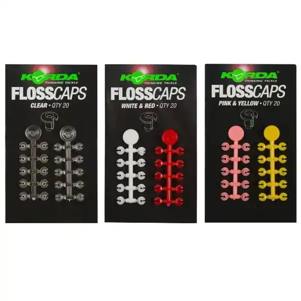 Floss Caps White & Red