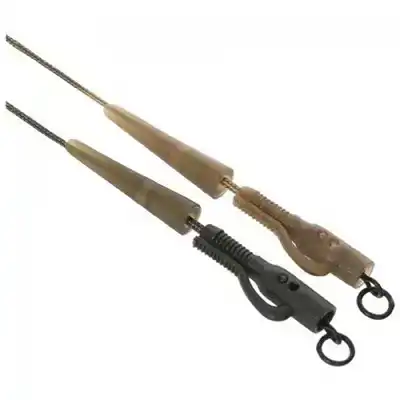 Kable Leadcore Leaders - Lead Clip Gravel Brown
