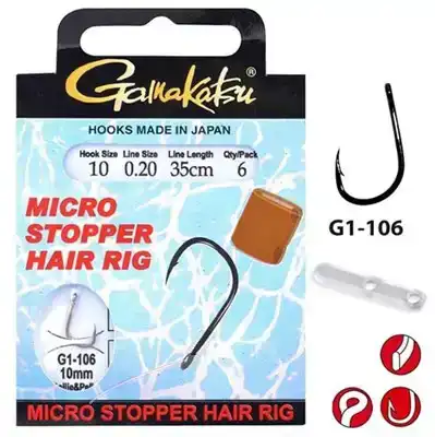 G1-106 Micro Stopper Hair Rig # 8 - 0,20 mm - 15 cm