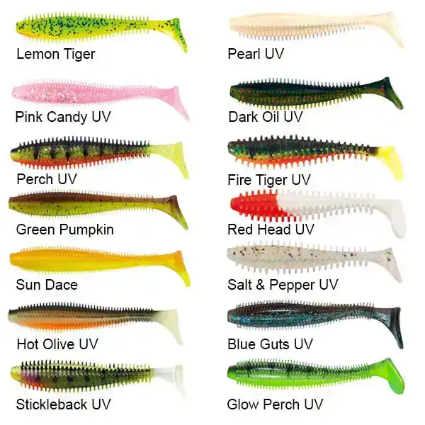 Spikey Shad 12 cm - UV Hot Olive