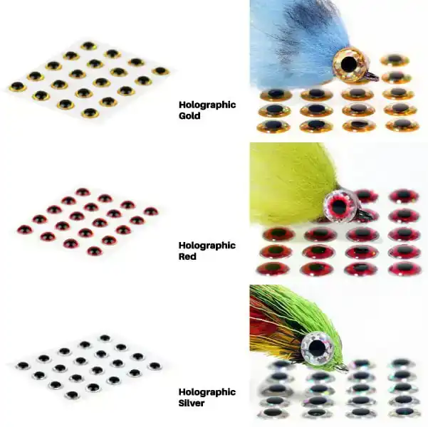 3D Epoxy Eyes Holo 3 mm - metalic Silver