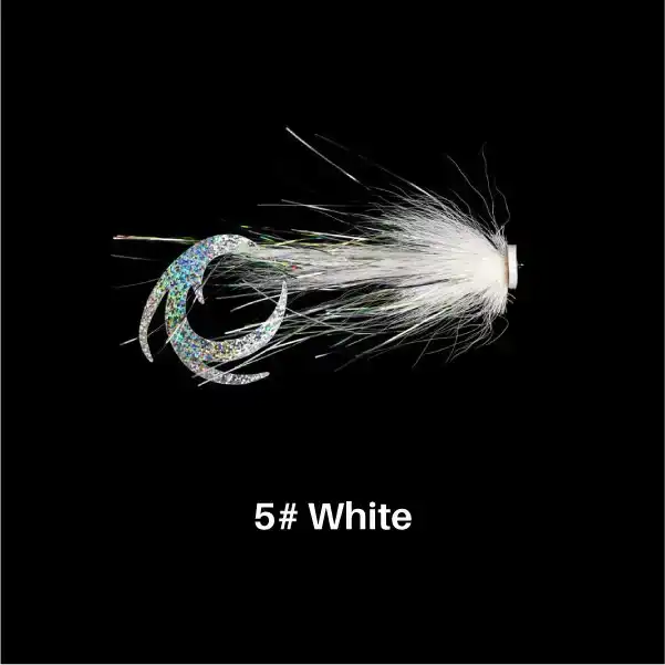 Waterpushing Pike Flies 5# - White